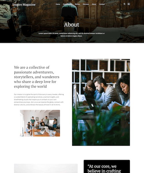 About page