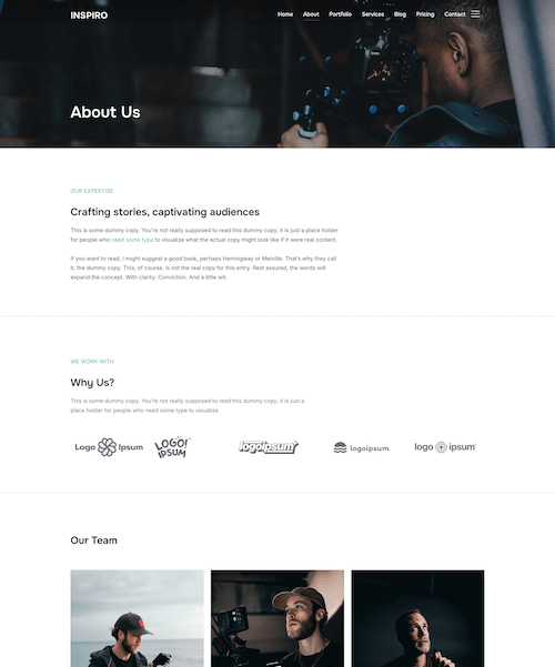 About page