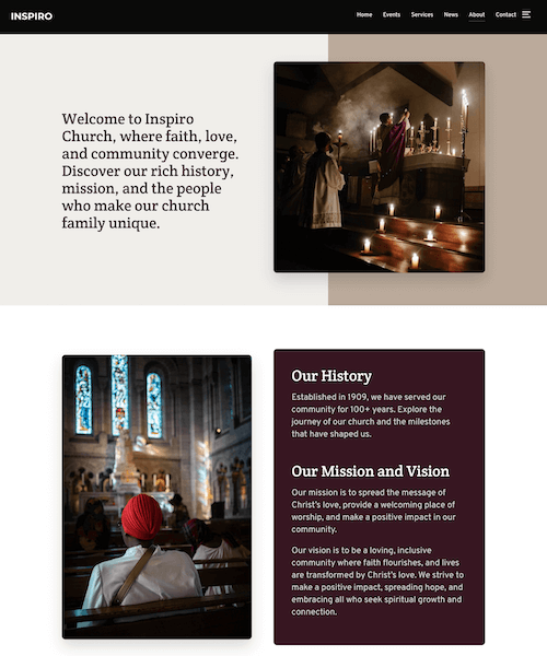 About page