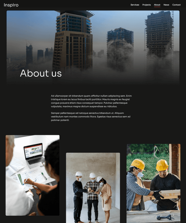 About page