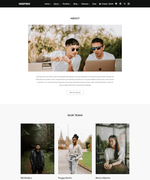 About page
