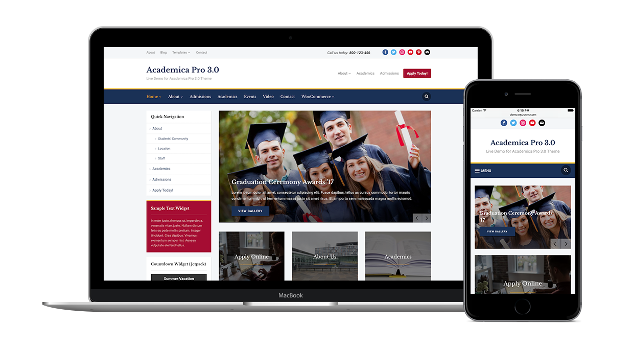 Academica PRO theme