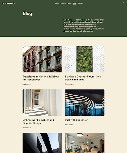 Blog Page