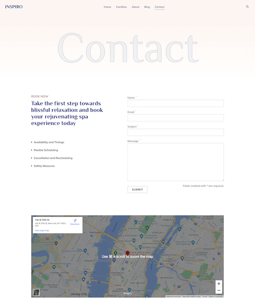 Contact page