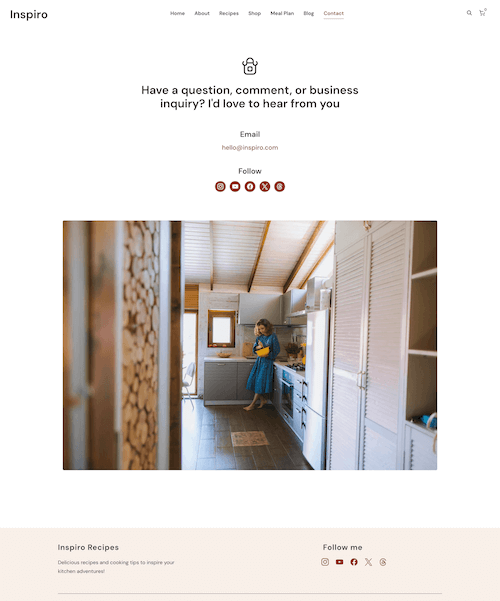 Contact page