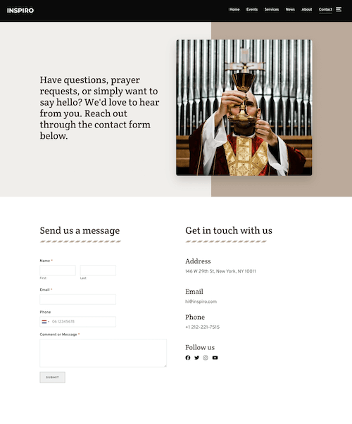 Contact page