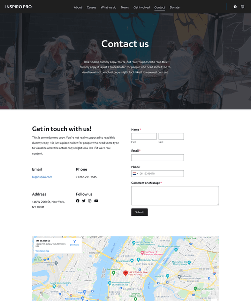 Contact page