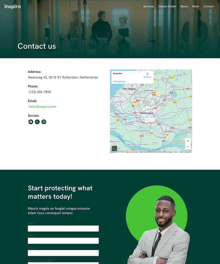 Contact page