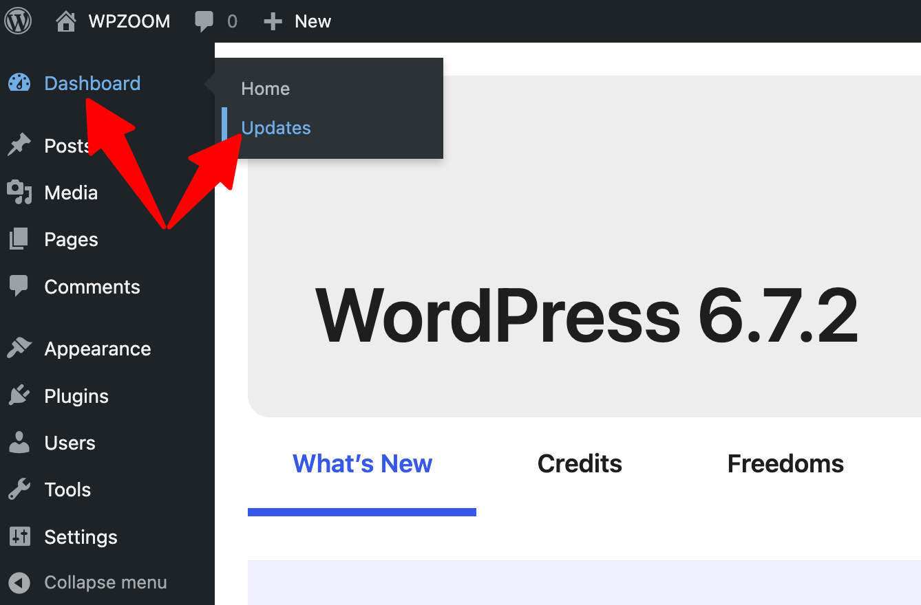 Dashboard - Updates