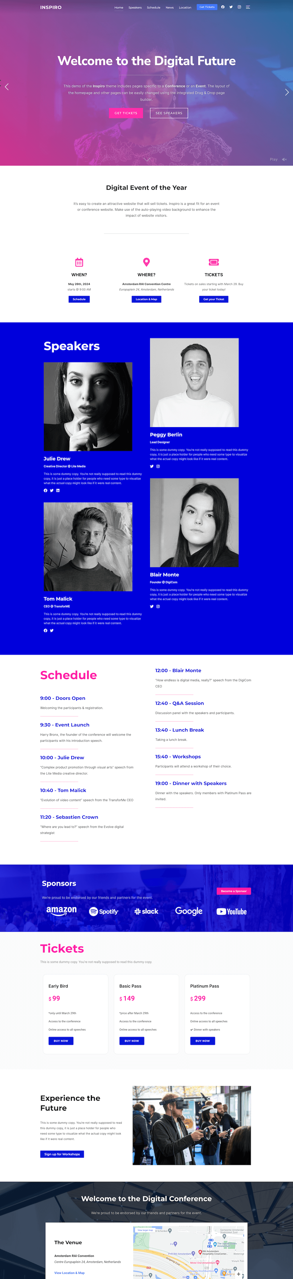 Events WordPress theme