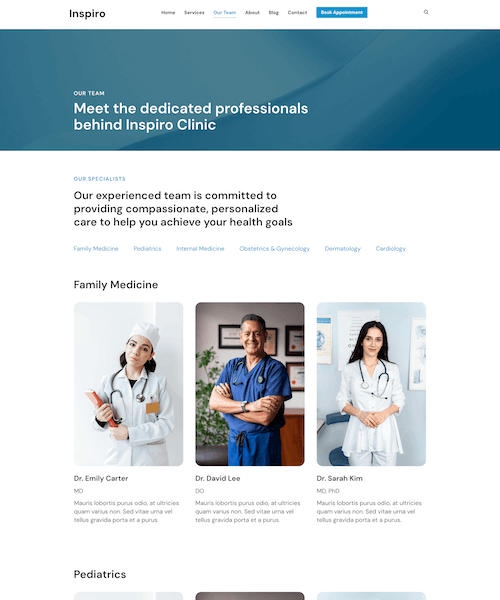 Doctor page