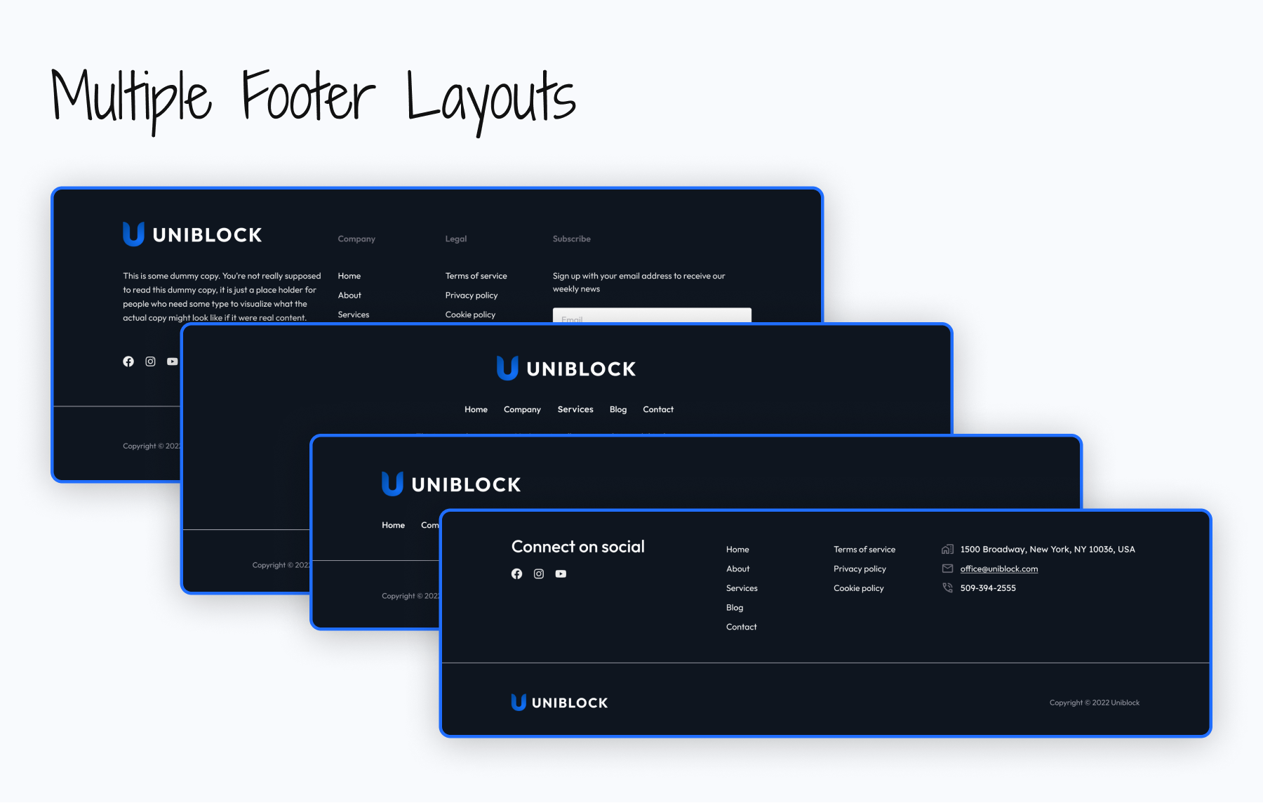 UniBlock PRO footer