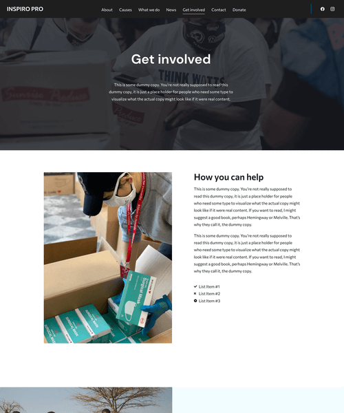 Get involved page