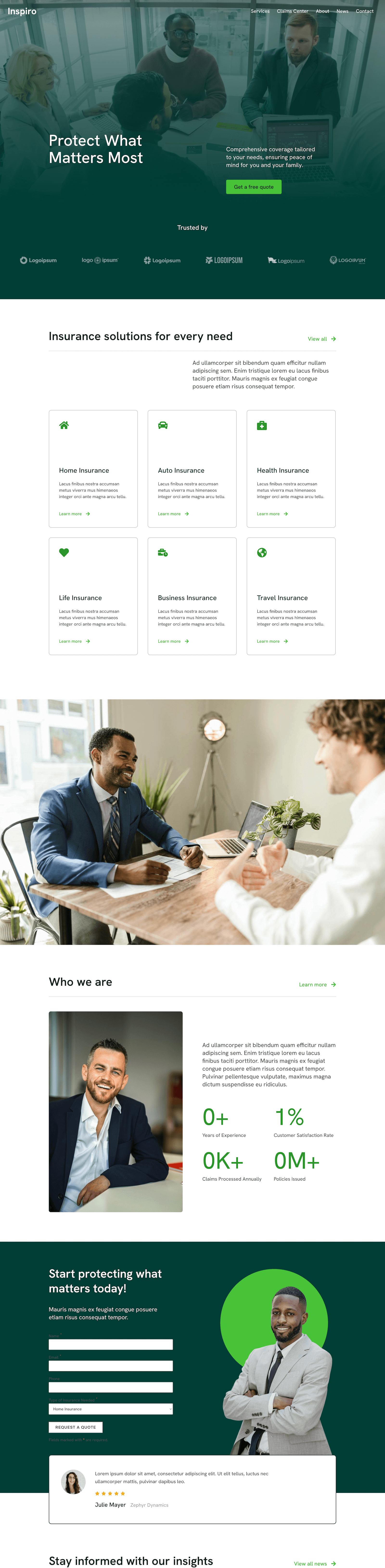 Insurance Company WordPress theme
