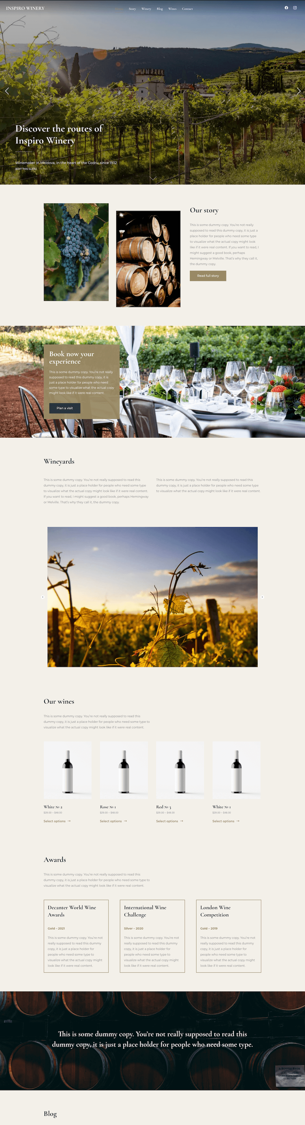 Winery WordPress theme