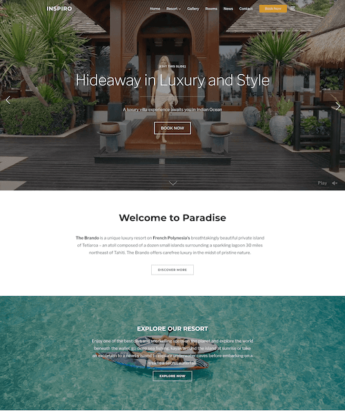 Hotel WordPress theme