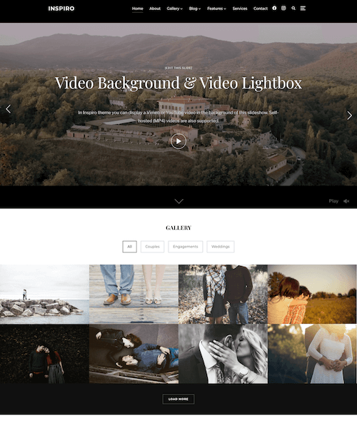 Photography WordPress theme