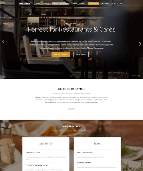 Restaurant WordPress theme
