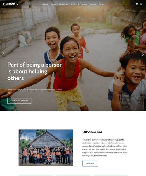 Charity WordPress theme
