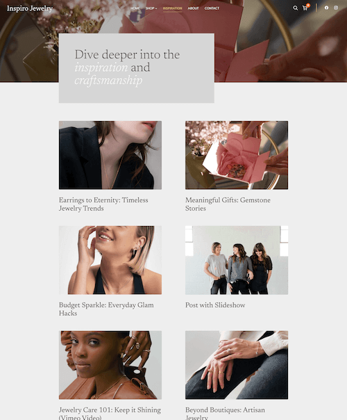 Inspiration page