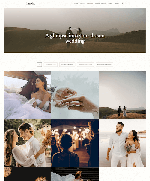 Portfolio page