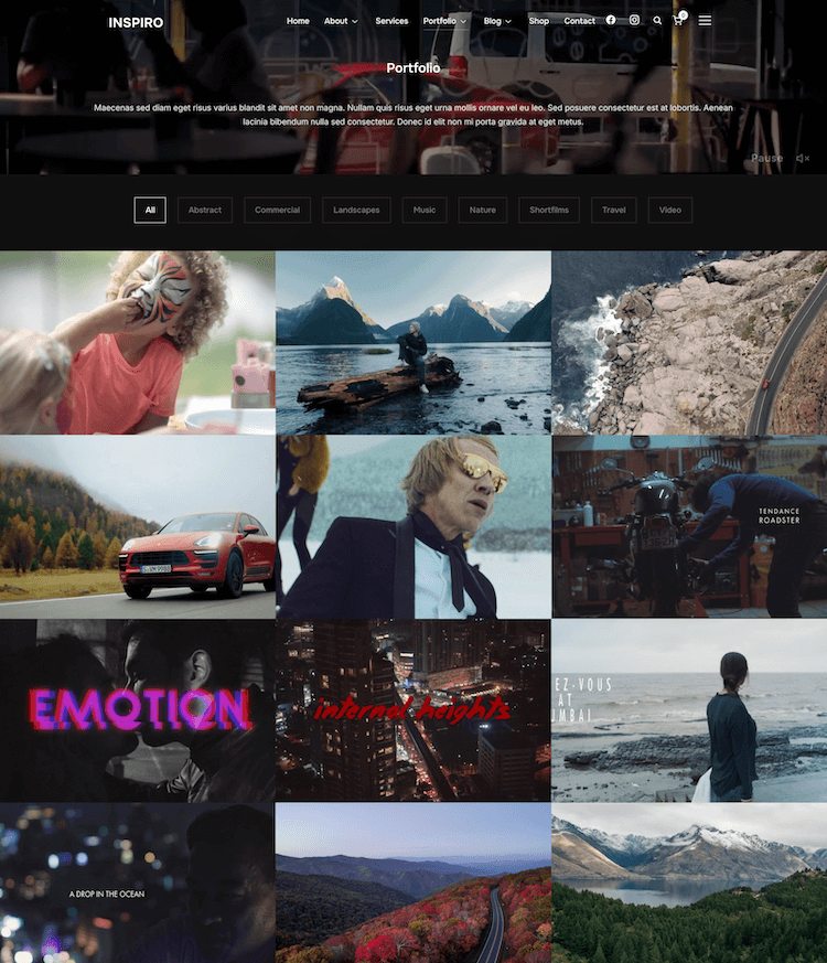 Portfolio page