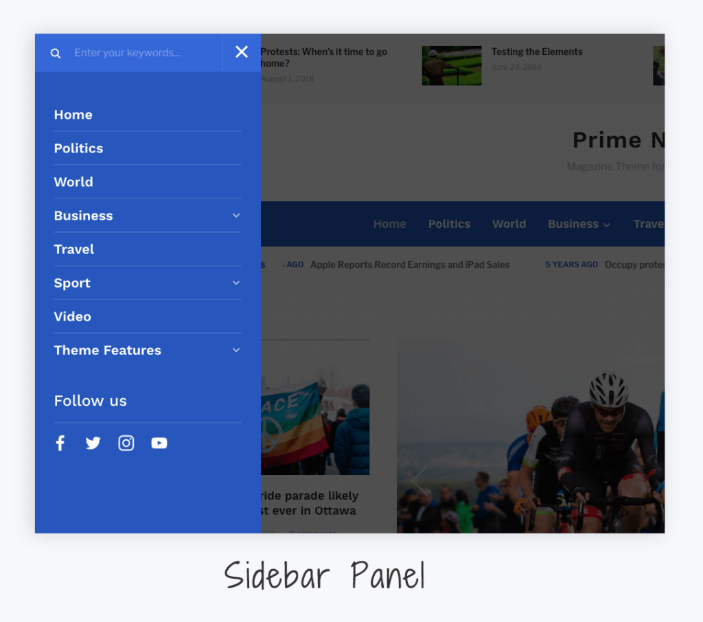 Sliding Sidebar Panel