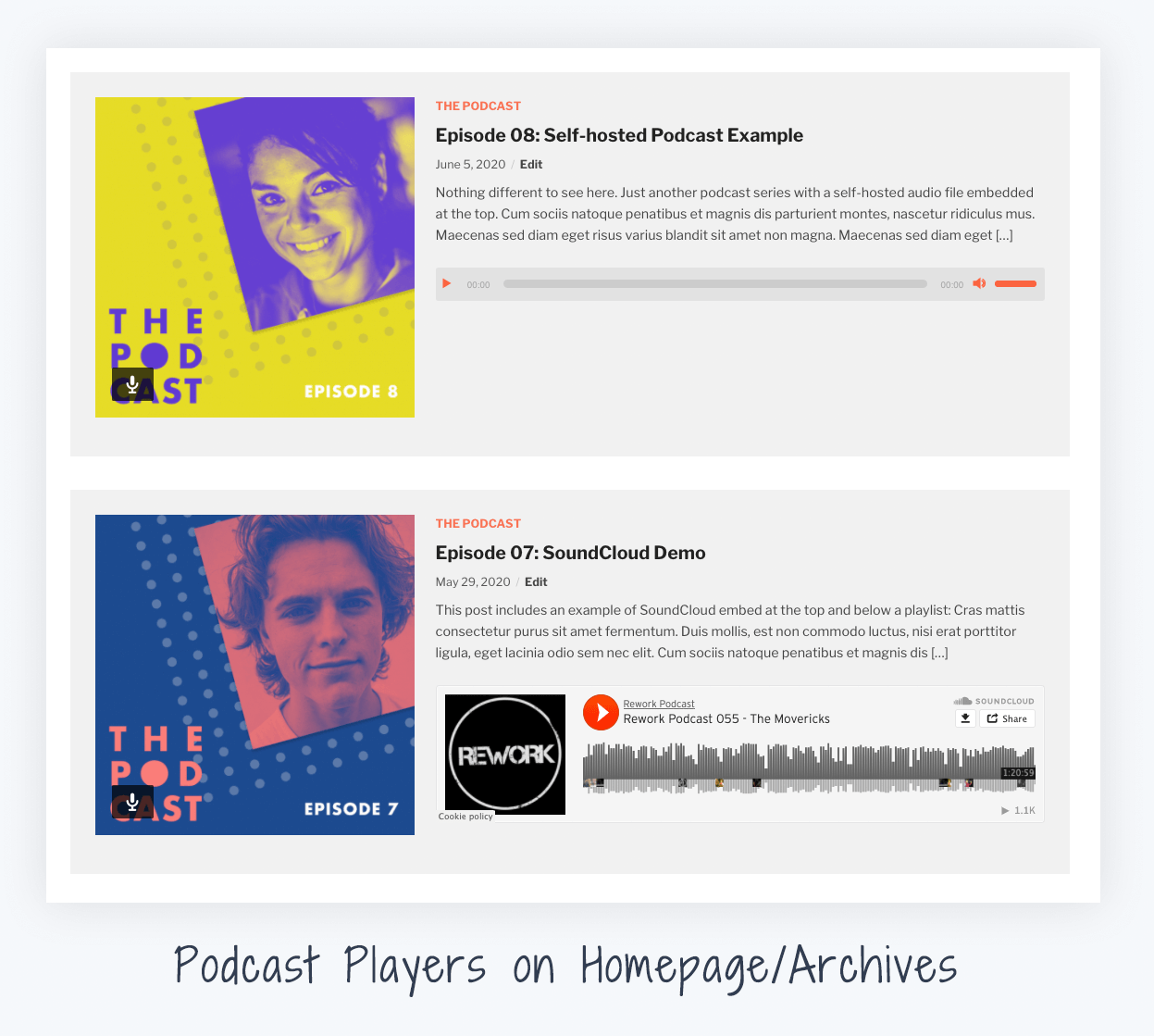 Podcast player