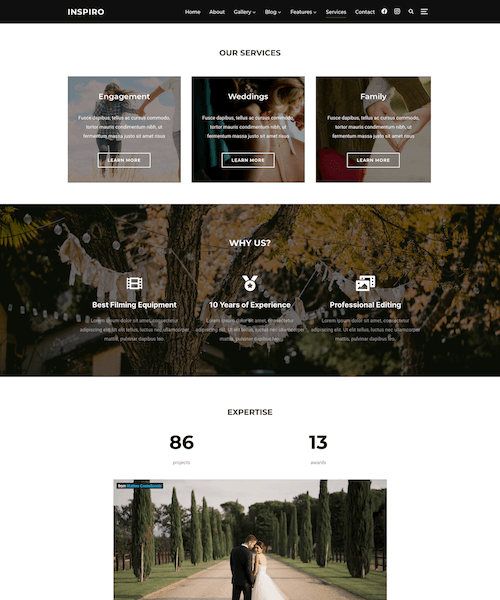Services page