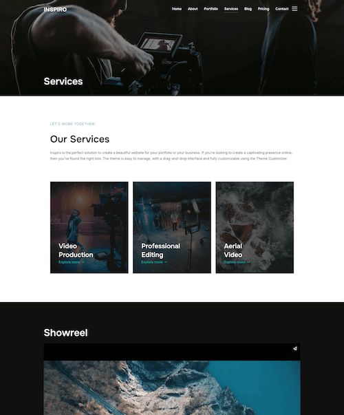 Services page
