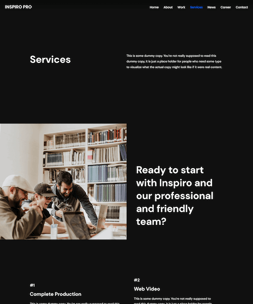 Services Page