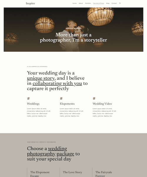 Services page
