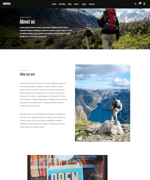 About page