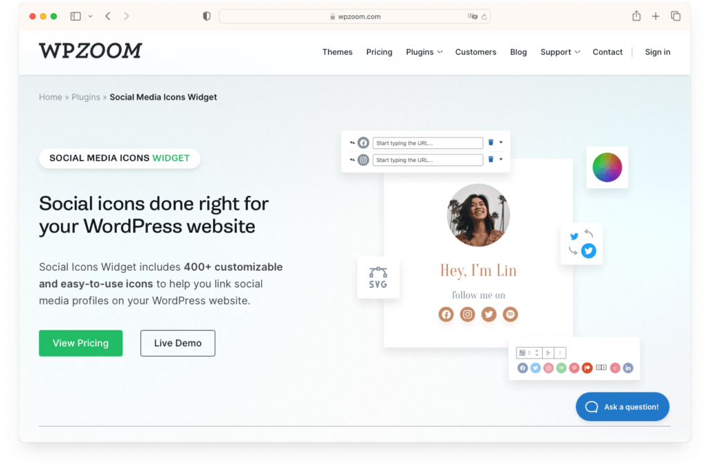 Social Media Icons Widget