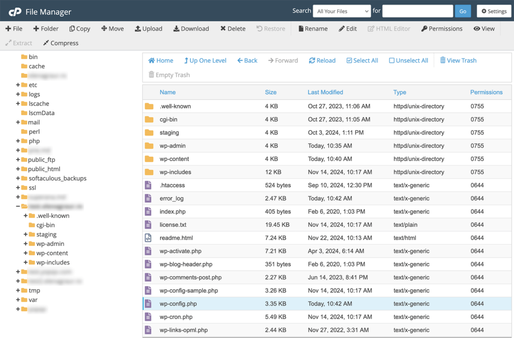 wp-config.php file